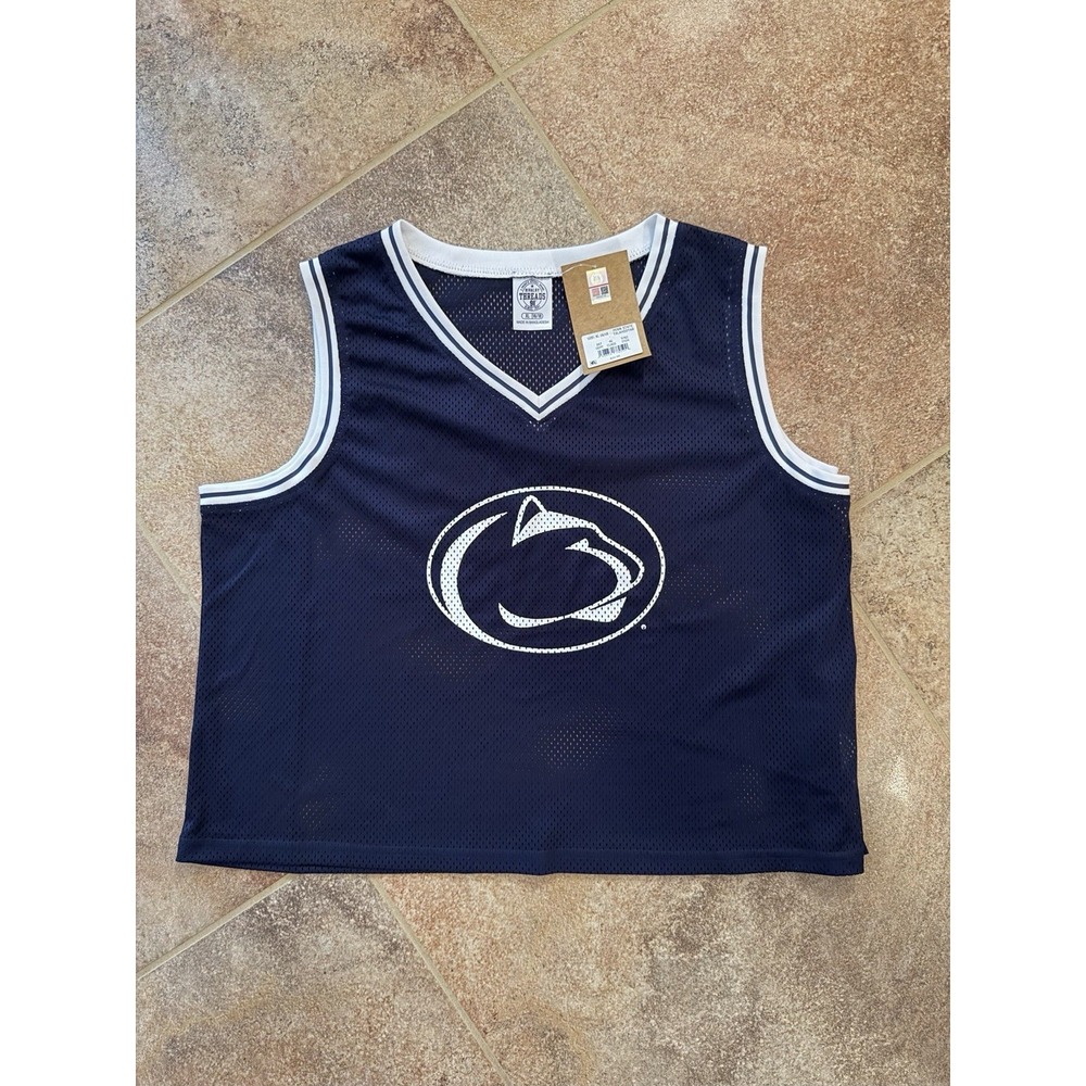 NCAA Penn State Nittany Lions Women's Cropped Mesh Fashion Jersey Sz XL NWT